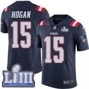 Wholesale Cheap Nike Patriots #15 Chris Hogan Navy Blue Super Bowl LIII Bound Men's Stitched NFL Limited Rush Jersey