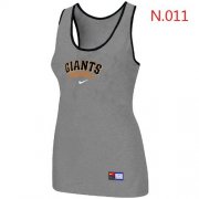 Wholesale Cheap Women's Nike San Francisco Giants Tri-Blend Racerback Stretch Tank Top Light Grey