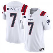 Cheap Men's New England Patriots #7 Jacoby Brissett White F.U.S.E. With 2-Star C Patch Vapor Limited Stitched Football Jersey