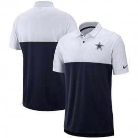 Wholesale Cheap Dallas Cowboys Nike Sideline Early Season Performance Polo White Navy