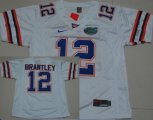 Wholesale Cheap Florida Gators #12 John Brantley White Jersey