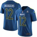 Wholesale Cheap Nike Packers #12 Aaron Rodgers Navy Youth Stitched NFL Limited NFC 2017 Pro Bowl Jersey