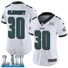 Wholesale Cheap Nike Eagles #30 Corey Clement White Super Bowl LII Women\'s Stitched NFL Vapor Untouchable Limited Jersey