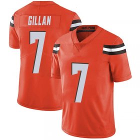 Wholesale Cheap Men\'s Cleveland Browns #7 Jamie Gillan Orange Limited Alternate Vapor Untouchable Nike Jersey