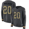 Wholesale Cheap Nike Bears #20 Prince Amukamara Anthracite Salute to Service Women's Stitched NFL Limited Therma Long Sleeve Jersey