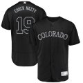 Wholesale Cheap Colorado Rockies #19 Charlie Blackmon Chuck Nazty Majestic 2019 Players' Weekend Flex Base Authentic Player Jersey Black