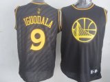 Wholesale Cheap Golden State Warriors #9 Andre Iguodala Revolution 30 Swingman 2014 Black With Gold Jersey