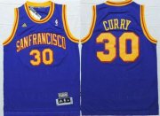 Wholesale Cheap Men's San Francisco Warriors #30 Stephen Curry San Francisco Blue Hardwood Classics Soul Swingman Throwback Jersey