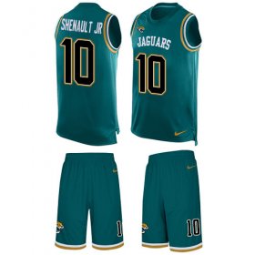 Wholesale Cheap Nike Jaguars #10 Laviska Shenault Jr. Teal Green Alternate Men\'s Stitched NFL Limited Tank Top Suit Jersey