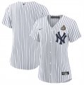 Cheap Women's New York Yankees Blank White 2024 World Series Cool Base Stitched Baseball Jersey(Run Small)