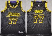 Cheap Youth Los Angeles Lakers #77 Luka Doncic Black 2025 City Edition Stitched Basketball Jersey