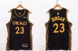 Wholesale Cheap Men's Chicago Bulls #23 Michael Jordan NEW Black Nike 2021 Swingman City Edition Jersey