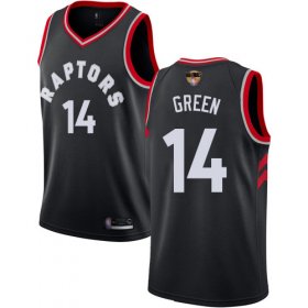 Wholesale Cheap Raptors #14 Danny Green Black 2019 Finals Bound Basketball Swingman Statement Edition Jersey