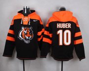 Wholesale Cheap Nike Bengals #10 Kevin Huber Black Player Pullover NFL Hoodie