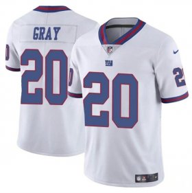 Cheap Men\'s New York Giants #20 Eric Gray White Color Rush Limited Football Stitched Jersey