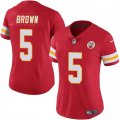 Cheap Women's Kansas City Chiefs #5 Hollywood Brown Red Vapor Untouchable Limited Football Stitched Jersey(Run Small)