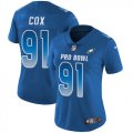 Wholesale Cheap Nike Eagles #91 Fletcher Cox Royal Women's Stitched NFL Limited NFC 2019 Pro Bowl Jersey