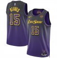 Cheap Men's Los Angeles Lakers #15 Austin Reaves Purple 2024 25 City Edition Stitched Basketball Jersey