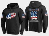 Wholesale Cheap Hurricanes #86 Teuvo Teravainen NHL Banner Wave Usa Flag Black Hoodie