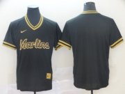 Wholesale Cheap Men Miami Marlins Blank Black gold Game Nike 2022 MLB Jersey