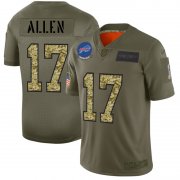 Wholesale Cheap Buffalo Bills #17 Josh Allen Men's Nike 2019 Olive Camo Salute To Service Limited NFL Jersey