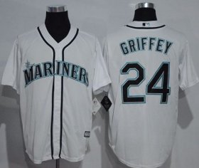 Wholesale Cheap Mariners #24 Ken Griffey White New Cool Base Stitched MLB Jersey