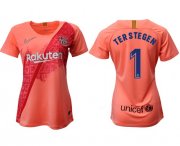 Wholesale Cheap Women's Barcelona #1 Ter Stegen Third Soccer Club Jersey