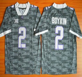 Wholesale Cheap TCU Horned Frogs #2 Trevone Boykin Grey 2015 College Football Jersey