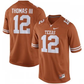 Wholesale Cheap Men\'s Texas Longhorns 12 Earl Thomas III Orange Nike College Jersey