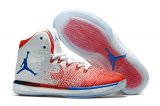 Wholesale Cheap Men's Air Jordan 31 Shoes White/red-blue