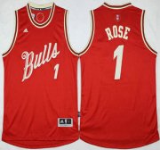 Wholesale Cheap Men's Chicago Bulls #1 Derrick Rose Revolution 30 Swingman 2015 Christmas Day Red Jersey