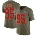 Wholesale Cheap Nike Chiefs #95 Chris Jones Olive Men's Stitched NFL Limited 2017 Salute to Service Jersey