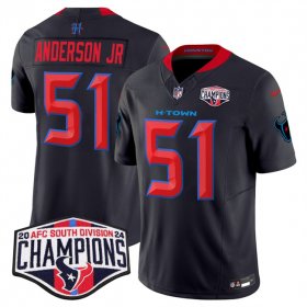 Cheap Men\'s Houston Texans #51 Will Anderson Jr. Navy 2nd Alternate F.U.S.E. 2024 AFC South Division Champions Vapor Limited Stitched Football Jersey