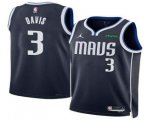 Men's Dallas Mavericks #3 Anthony Davis Navy 2025 Statement Edition Stitched Jersey