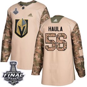 Wholesale Cheap Adidas Golden Knights #56 Erik Haula Camo Authentic 2017 Veterans Day 2018 Stanley Cup Final Stitched Youth NHL Jersey