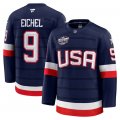 Cheap Men's USA #9 Jack Eichel Navy 2025 4 Nations Stitched Jersey