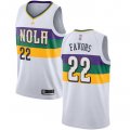 Wholesale Cheap Pelicans #22 Derrick Favors White Basketball Swingman City Edition 2018-19 Jersey