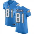 Wholesale Cheap Nike Chargers #81 Mike Williams Electric Blue Alternate Men's Stitched NFL Vapor Untouchable Elite Jersey