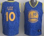 Wholesale Cheap Golden State Warriors #10 David Lee Blue Leopard Print Fashion Jersey