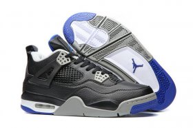 Wholesale Cheap Air Jordan 4 Motorsport Away Retro Black/Royal-Gray-White