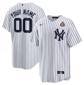 Cheap Men\'s New York Yankees Active Player Custom White 2024 World Series Cool Base Stitched Baseball Jersey