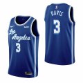 Wholesale Cheap Los Angeles Lakers #3 Anthony Davis Blue 2019-20 Classic Edition Stitched NBA Jersey