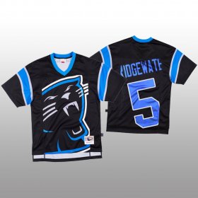 Wholesale Cheap NFL Carolina Panthers #5 Teddy Bridgewater Black Men\'s Mitchell & Nell Big Face Fashion Limited NFL Jersey