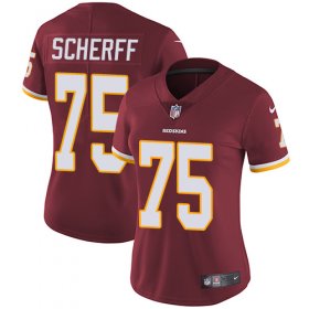 Wholesale Cheap Nike Redskins #75 Brandon Scherff Burgundy Red Team Color Women\'s Stitched NFL Vapor Untouchable Limited Jersey