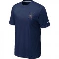 Wholesale Cheap Nike Los Angeles Rams Chest Embroidered Logo T-Shirt Blue