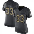 Wholesale Cheap Nike Bears #33 Jaylon Johnson Black Women's Stitched NFL Limited 2016 Salute to Service Jersey