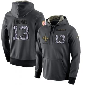 Wholesale Cheap NFL Men\'s Nike New Orleans Saints #13 Michael Thomas Stitched Black Anthracite Salute to Service Player Performance Hoodie