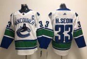 Wholesale Cheap Adidas Canucks #33 Henrik Sedin White Road Authentic Stitched NHL Jersey