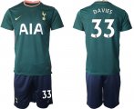 Wholesale Cheap Men 2020-2021 club Tottenham Hotspur away 33 green Soccer Jerseys