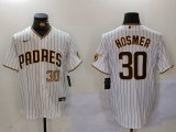 Cheap Men's San Diego Padres #30 Eric Hosmer White Stitched Cool Base Nike Jerseys